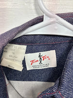 New Kids Tem Tex Blue Jean Long Sleeve Pearl Snap 14 AA-22