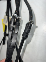 New Silver Fox Black Pony Snaffle Bridle #20-1189-2 BB-12