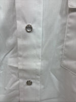 New Men’s Mesquite Western White Long Sleeve Pearl Snap 17.5 X 37 XL R-83