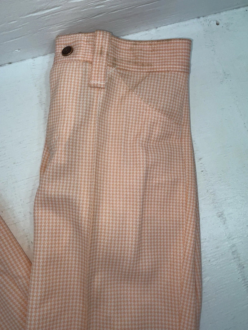 New Vintage Pink Checkered Dickson Jenkins Polyester Pants #501 SS-100