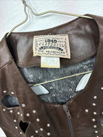 New Women’s 1849 RanchWear Brown Designed Vest Size Large YY-30