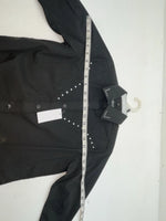 New Women’s Black White House Long Sleeve Button Up Shirt M #94770 3B-92