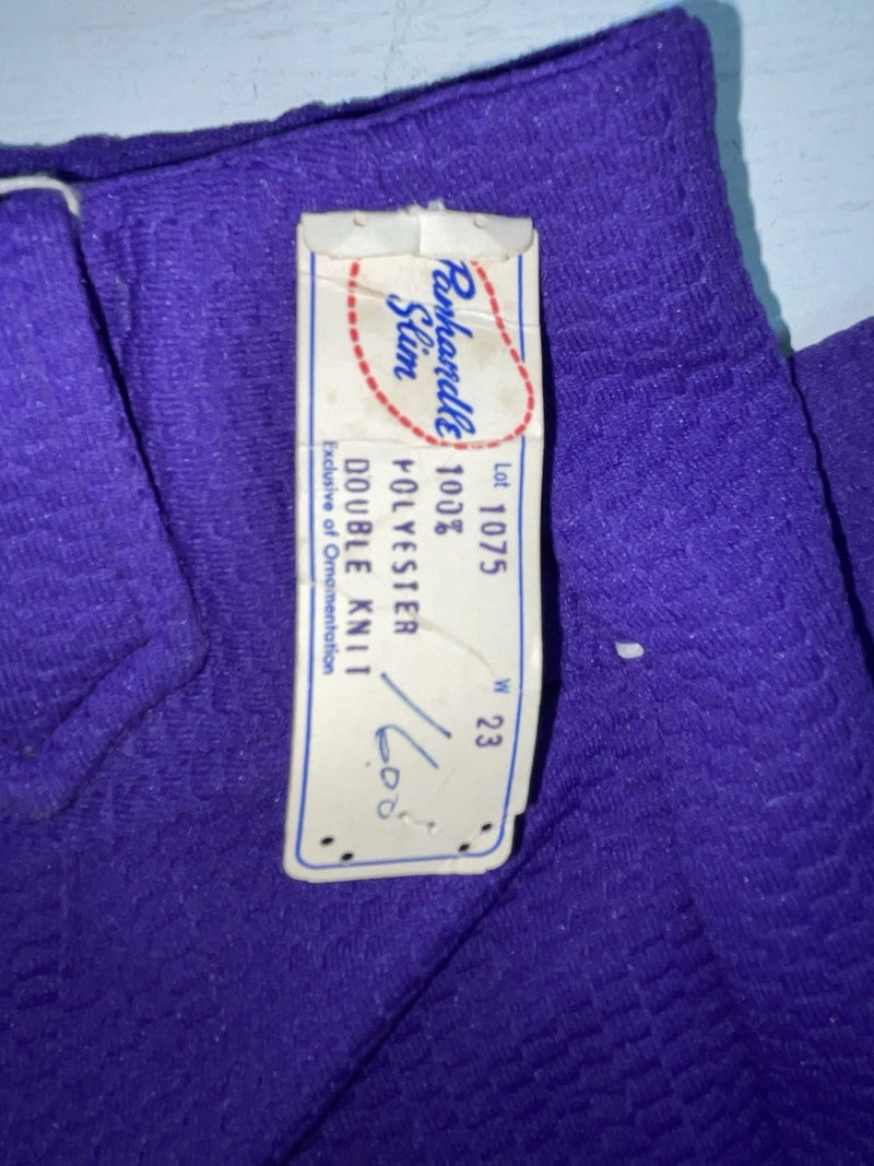 New Vintage Purple Panhandle Slim Polyester Pants #1075 VV-98