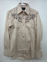 New Women’s Champion Western Tan Design Long Sleeve Pearl Snap 14.5 MM-44