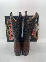 New Men’s Brown Texas Brand Cowboy Boots. 251527446 10 D. 7-54