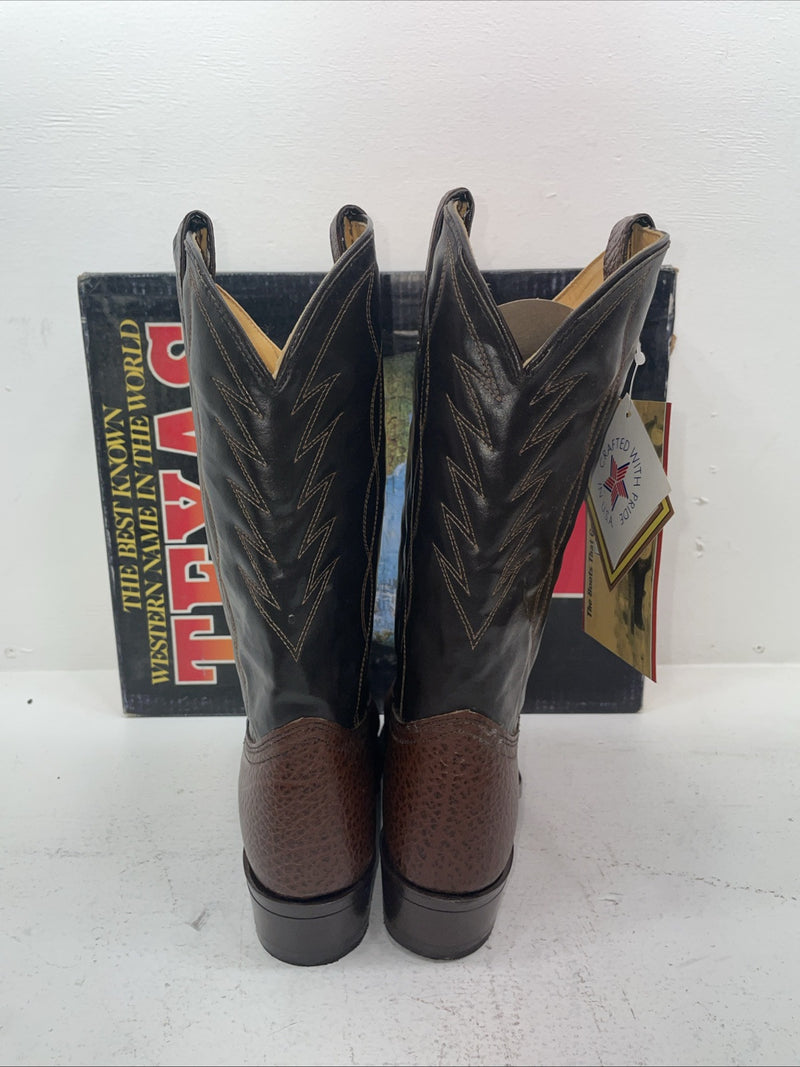 New Men’s Brown Texas Brand Cowboy Boots. 251527446 10 D. 7-54