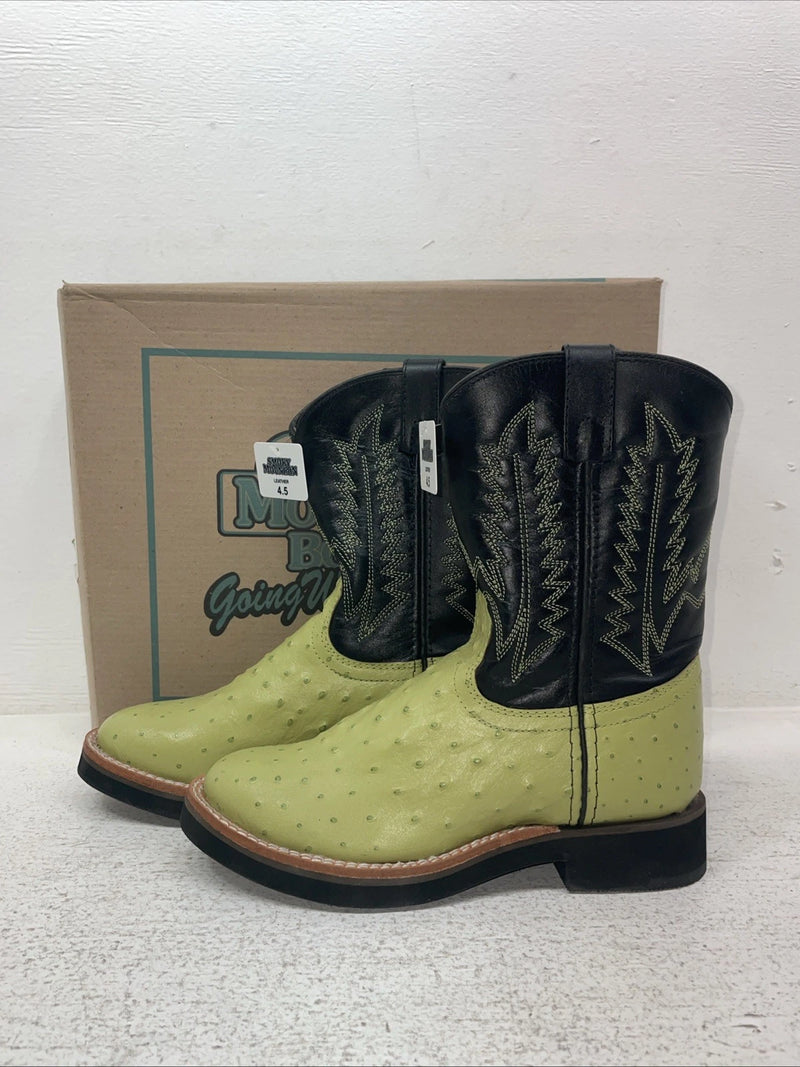 New Youth Green Smoky Mountain Cowboy Boots. 3027 Y 4.5 4 1/2. 2-173