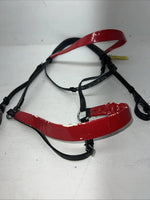 New Silver Fox Black Red Draft Bridle #20-05607-5-0 BB-9
