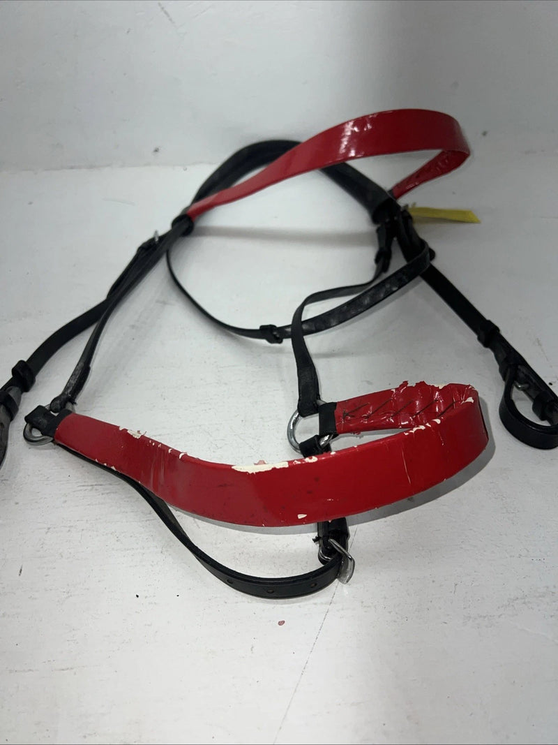 New Silver Fox Black Red Draft Bridle #20-05607-5-0 BB-9