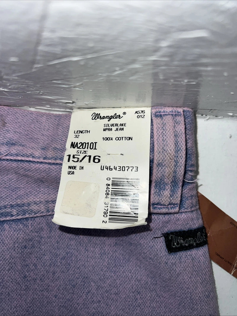 New Women’s Purple Wrangler Silverlake Denim Jeans. 15/16x32 O-1