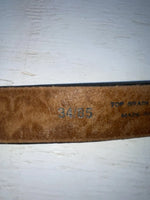 New Brown Genuine Leather Chambers Tooled 34” Belt #6412-75 Z-107