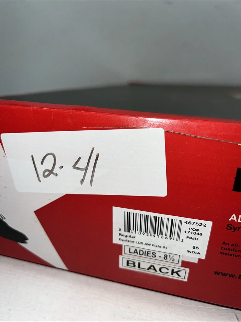 New Women’s Black EQUISTAR English Riding Boots. 467522 8.5 8 1/2 W. 12-41
