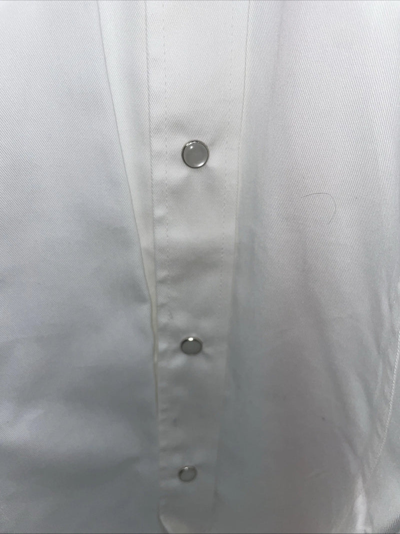 New Men’s Western Express White Long Sleeve Pearl Snap Medium B-89