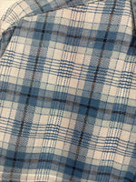 New Men’s Panhandle Slim Blue Plaid Long Sleeve Button Up Large AA-30