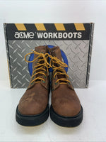 New Women’s Brown Lace Up Acme Cowboy Boots. 8070 8 M. 16-41