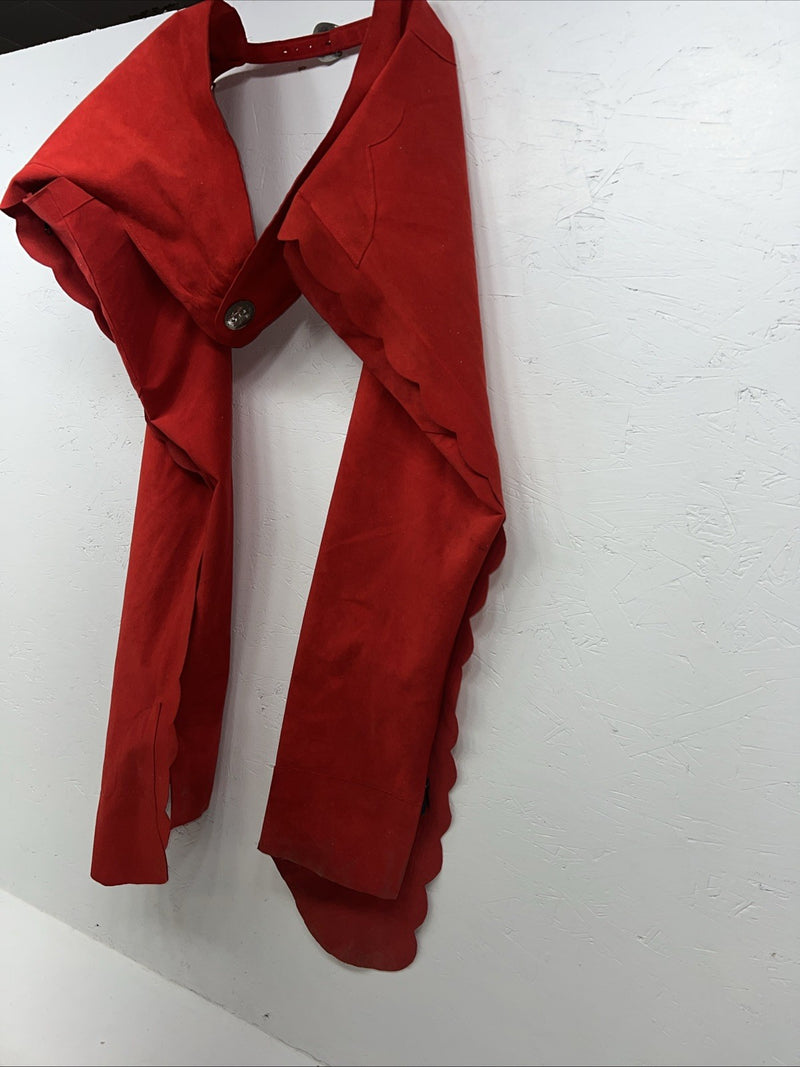 NOS Red Show Chaps Adjustable Waist 42” I-81