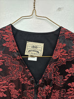 New Women’s 1849 RanchWear Red Designed Sleeveless Zip Up Vest Small YY-55