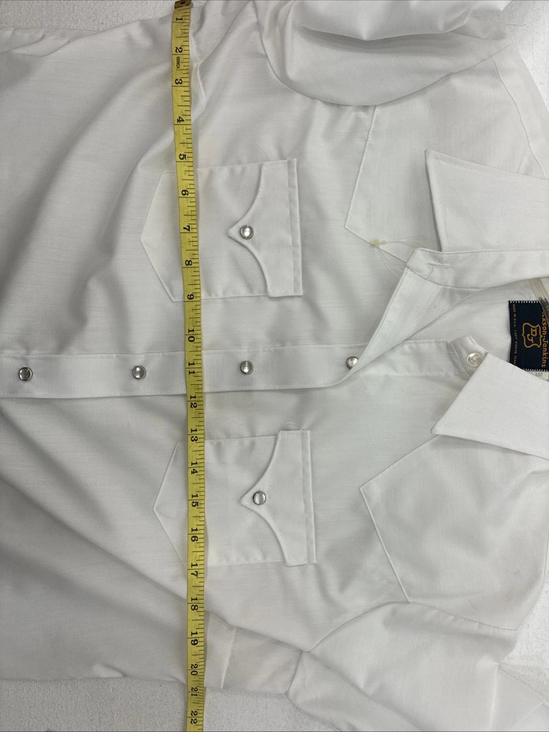 New Women’s Dickson Jenkins White Long Sleeve Pearl Snap Size 18 GG-16