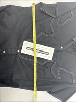 New Women’s Panhandle Slim Black Short Sleeve Pearl Snap Medium KK-106