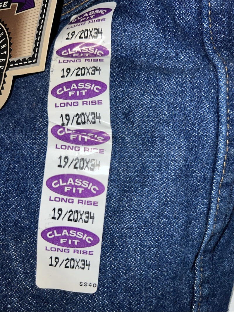 New Mens Cowboy But Classic Fit Wrangler Denim Jeans. 19/20x34 F-40