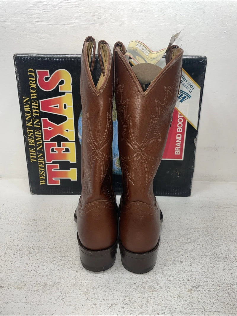 New Men’s Brown Texas Brand Cowboy Boots. 7864 8 D. 1-94