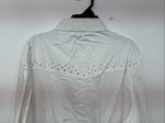 New Women’s Cumberland White Gem Long Sleeve Pearl Snap 2XL LL-82