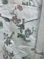 New Men’s Texson Blue Floral Long Sleeve Pearl Snap 14 X 32 Small V-65
