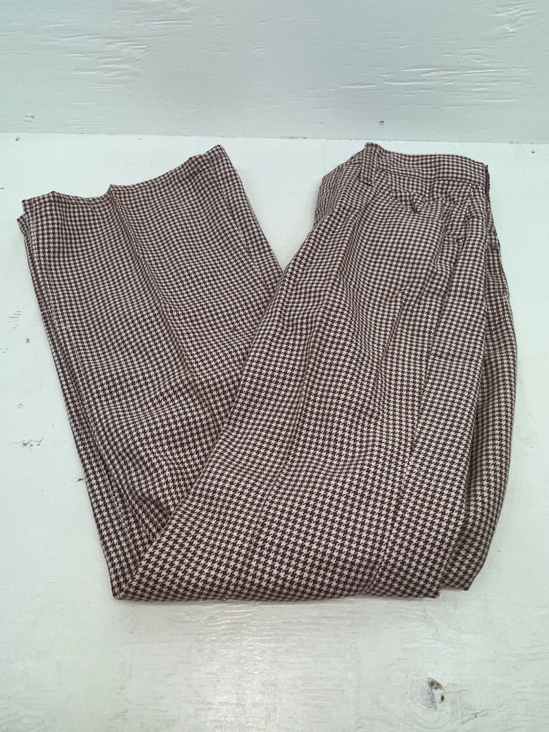 New Vintage Red And White Checkered Lee Polyester Pants #2600362 SS-74