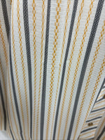 New Men’s H Bar C Yellow Black Stripe Long Sleeve Pearl Snap 17 XL O-29