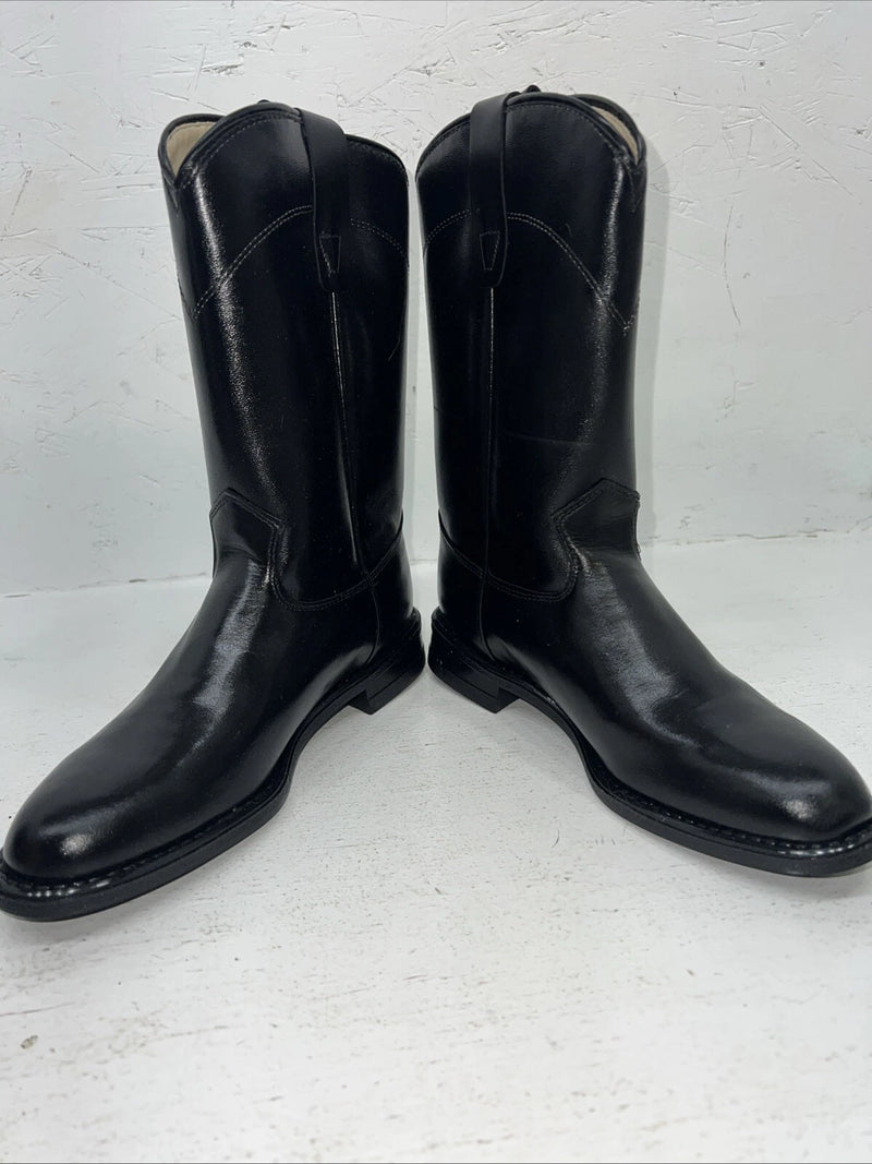 New Women’s Black Vamp And Foxing Cowboy Boots. S416 6.5  6 1/2 M. 19-69