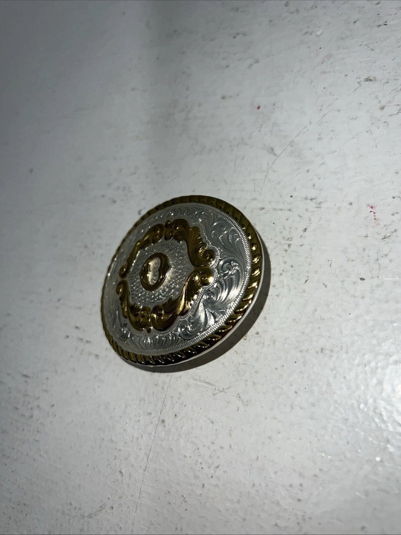 New Womens Montana Silversmiths Gold Silver “O” Belt Buckle. 5000O A-103