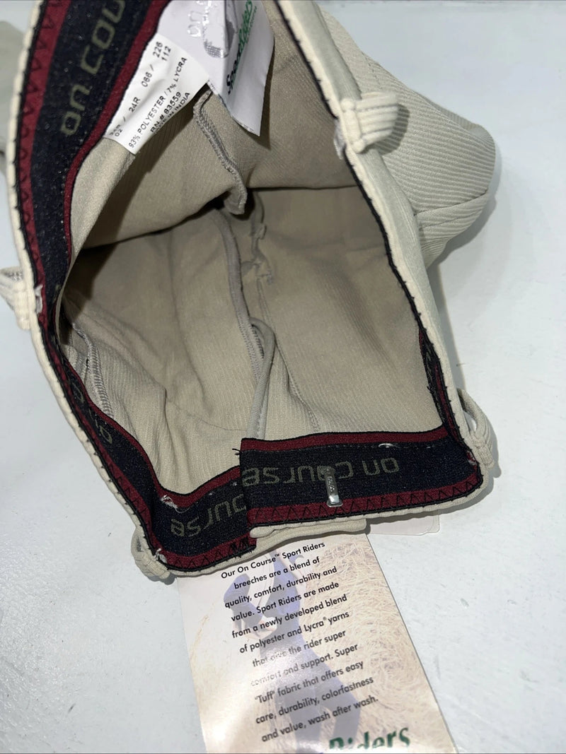 New Women’s Tan Sport Riders Classic Knee Patch Breeches. 24 R 041565 C-33