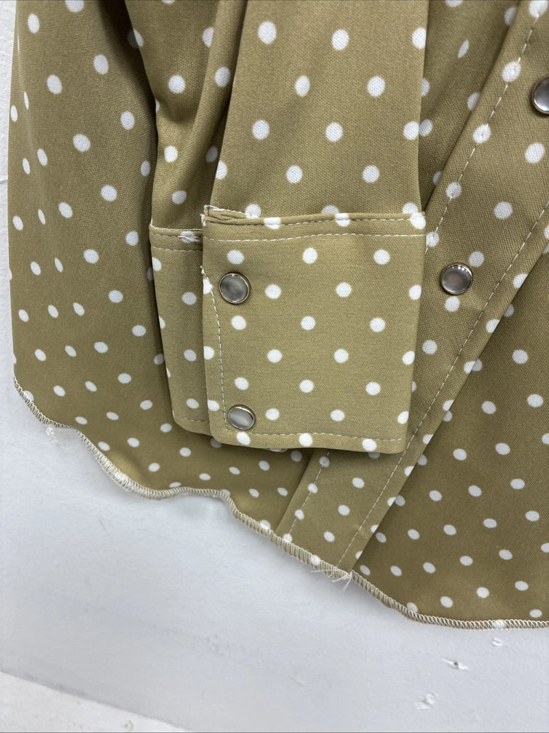 New Women’s Dickson Jenkins Green Dot Long Sleeve Pearl Snap Size 32 DD-97