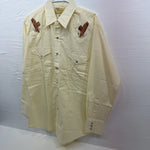 New Men’s ELY wildlife collection Yellow long sleeve pearl Medium B-75