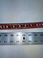 New Red Genuine Leather Nocona Silver Bling S Belt #N1330998 Z-82