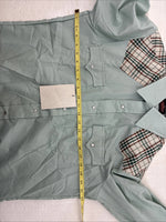 New Men’s Western Shirts Blue Plaid Long Sleeve Pearl Snap 16 Large CC-58