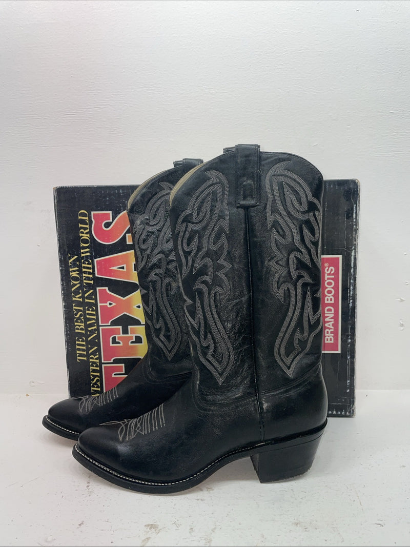 New Men’s Black Texas Brand Cowboy Boots. 7800 11 D. 8-51