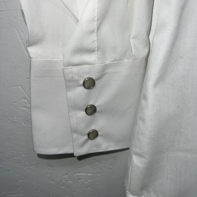 New Men’s ELY tuxedo White Long Sleeve Pearl Snap Small B-48