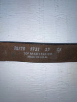 New Brown Genuine Leather Tooled And Silver Pendent 28” Belt #5721 NN-15