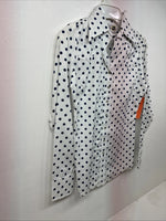 New Women’s Dickson Jenkins Blue Polkadot Long Sleeve Pearl Snap Size 30 MM-58