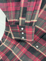 New Men’s ELY Cattleman Red Black Flannel Long Sleeve Pearl Snap 4XL E-82
