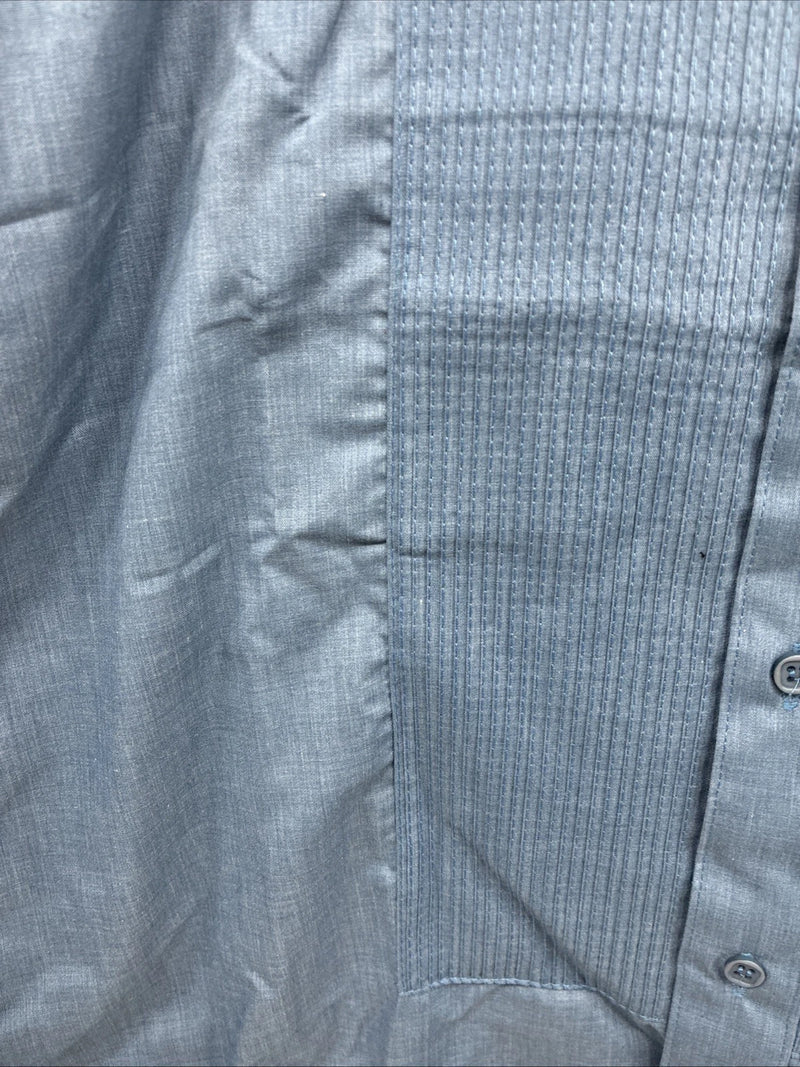New Wayne Scott Blue Long Sleeve Button Up English Shirt Small AA-83