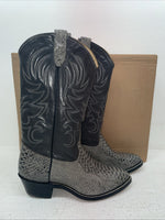 New Men’s Gray Snake Skin Texas Brand Cowboy Boots. 94312-304 9 M. 3-56