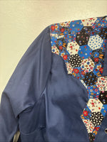New Women’s Lady DJ Blue Deisgned Long Sleeve Pearl Snap Size 34 TT-142