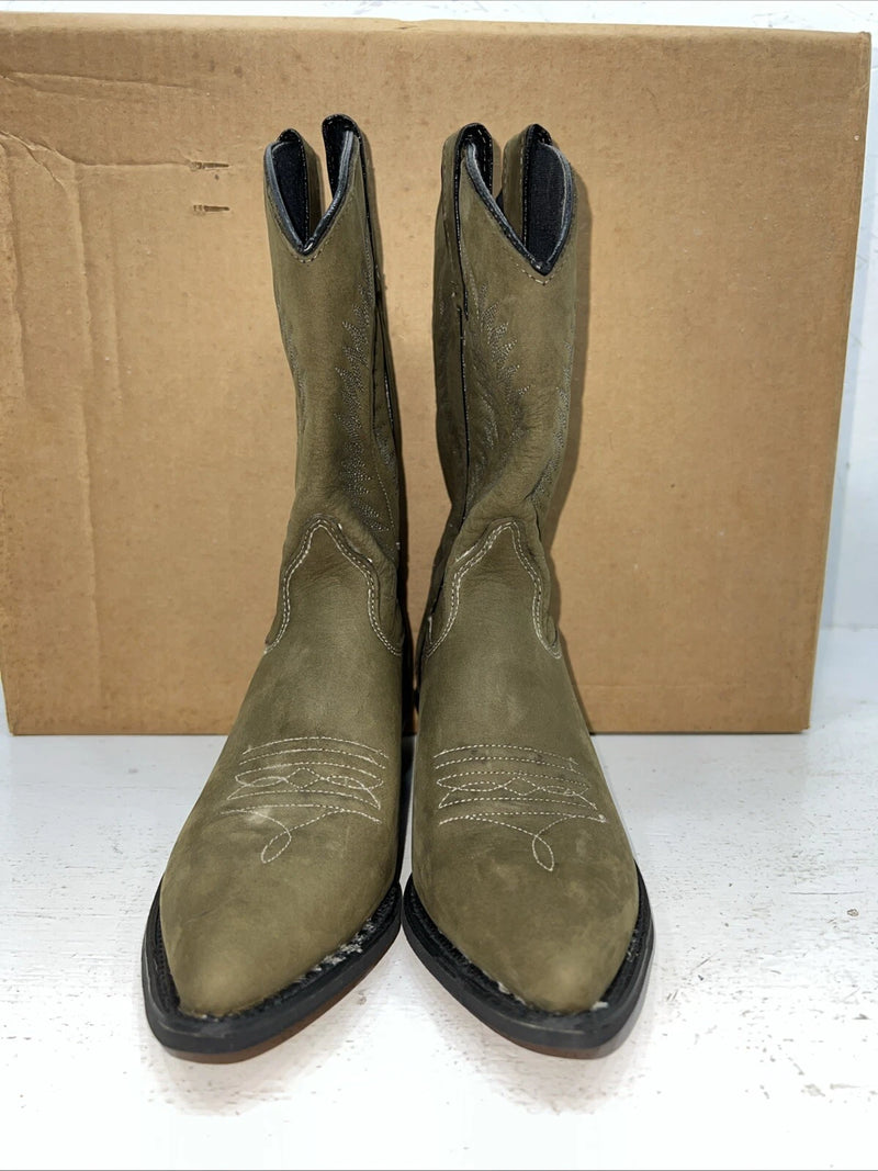 New Women’s Green Texas Brand Cowboy Boots. L  9302 6.5 6 1/2 M. 19-139