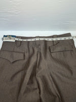 New Vintage Brown Circle S Polyester Pants #CS5091 SS-13