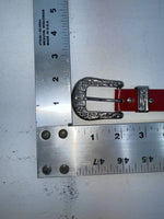 New Red Genuine Leather 40” Belt Z-84