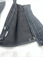 New Black Ovation Stretch Rib Half Chaps Large #464331 C-500