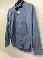 New Men’s Wayne Scott Blue Long Sleeve Button Up Large A-192