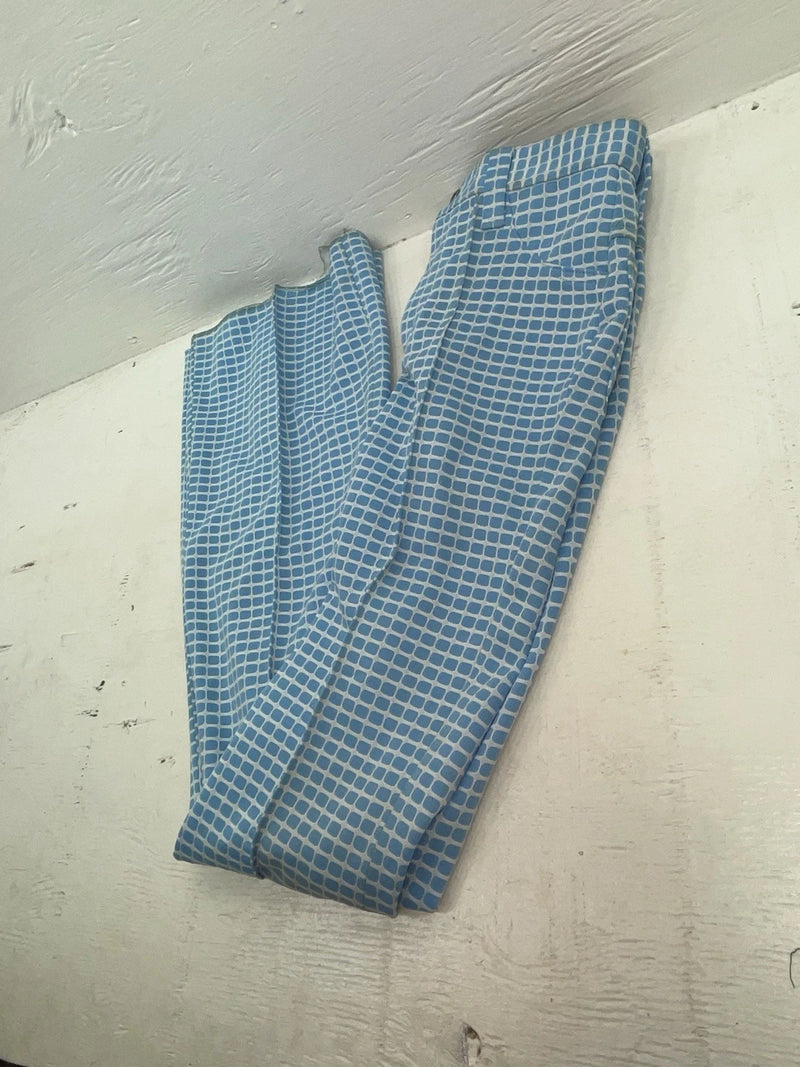 New Vintage Blue Checkered Lee Polyester Pants #2652644 VV-91